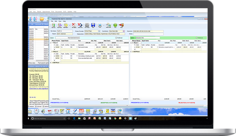 track and record treatment plans with cloud-based Dental Practice Management Software 